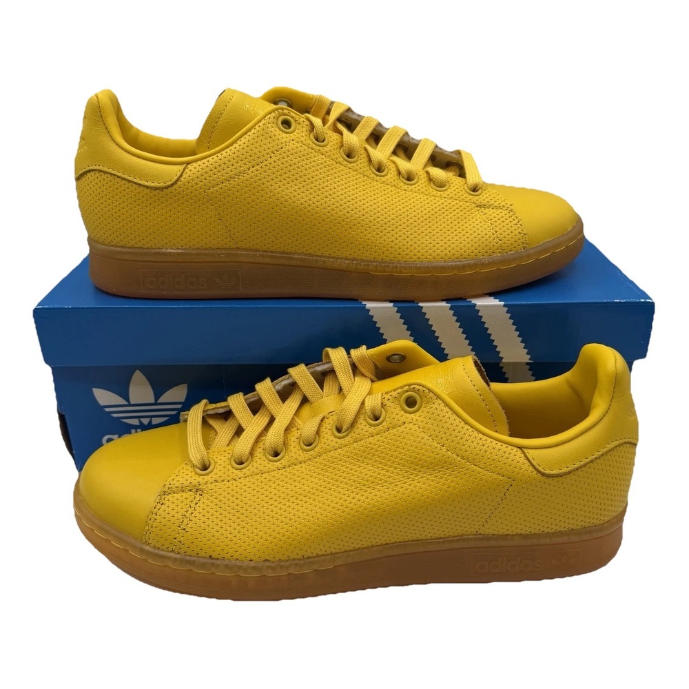 Adidas Stan Smith Adicolor Shoes Mens 8.5 Yellow Sneakers Originals S80247